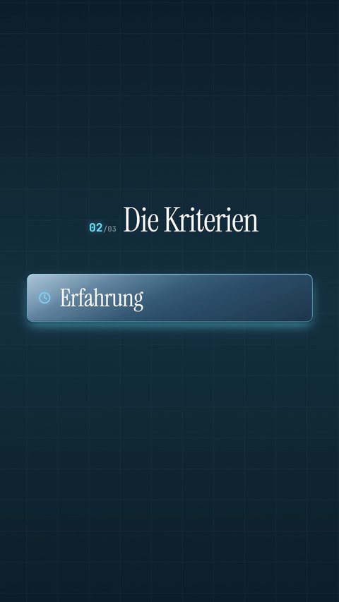 Ein Reel aus der cutENGINE: eine Kapitelkarte mit einer Auswahl